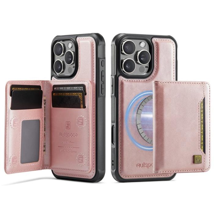 AUTSPACE - AUTSPACE iPhone 16 Pro Max Fodral Äkta läder - Roséguld