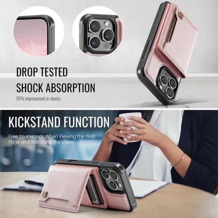 AUTSPACE - AUTSPACE iPhone 16 Pro Max Fodral Äkta läder - Roséguld