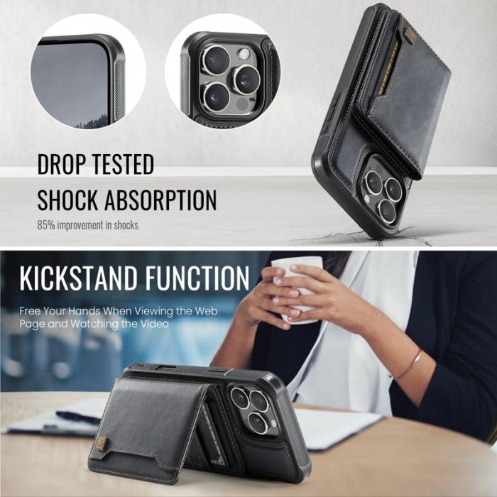 AUTSPACE - AUTSPACE iPhone 16 Pro Max Fodral Äkta läder - Svart