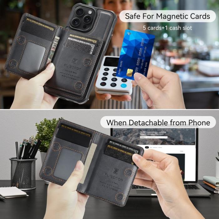 AUTSPACE - AUTSPACE iPhone 16 Pro Max Fodral Äkta läder - Svart