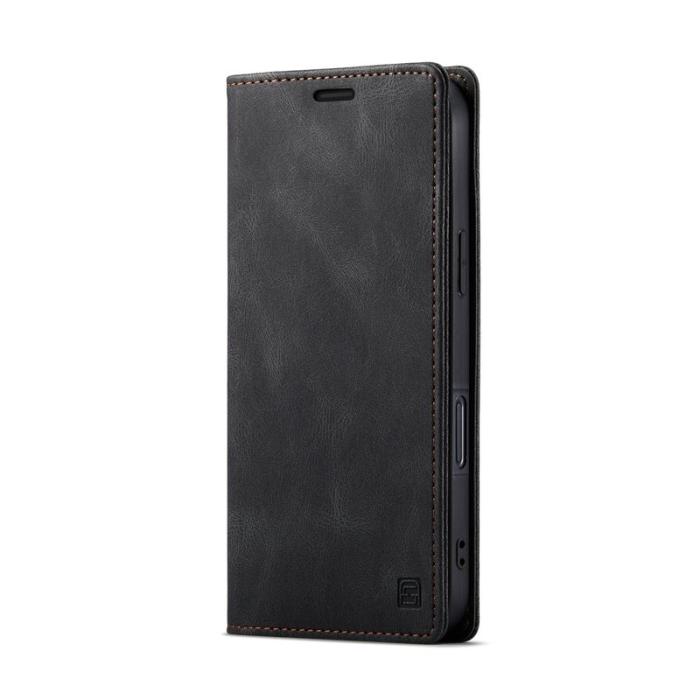 AUTSPACE - AUTSPACE iPhone 16 Pro Max Wallet Fodral Äkta läder - Svart
