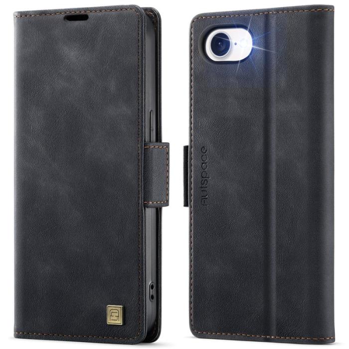 AUTSPACE - AUTSPACE iPhone 16e Fodral A11 Retro Läder - Svart