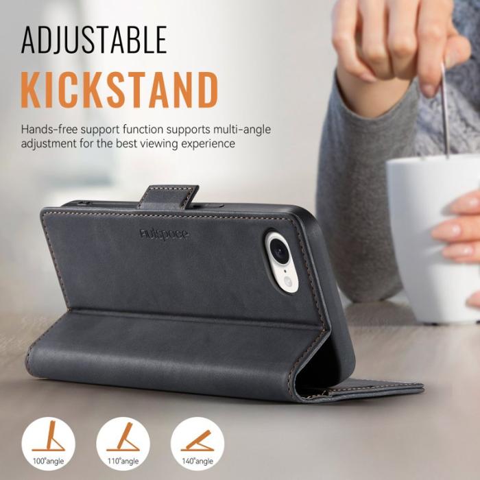 AUTSPACE - AUTSPACE iPhone 16e Fodral A11 Retro Läder - Svart