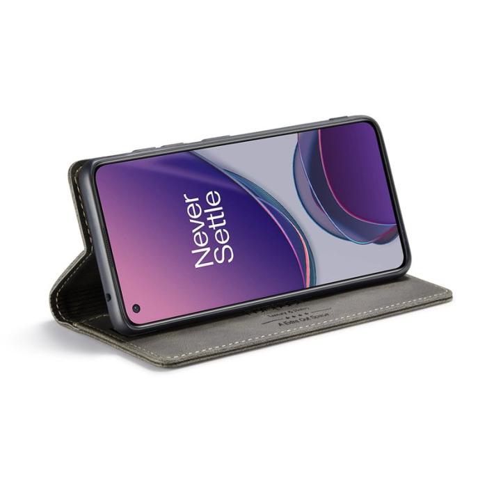 AUTSPACE - AUTSPACE OnePlus 8T Wallet Fodral Äkta läder - Kaffe