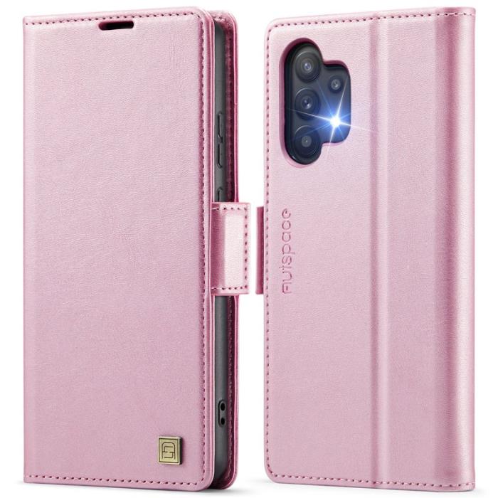 AUTSPACE - AUTSPACE Samsung Galaxy A32 5G Fodral Äkta läder - Rosa