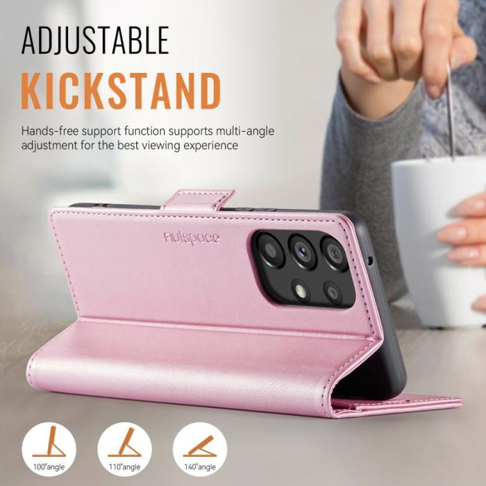 AUTSPACE - AUTSPACE Samsung Galaxy A33 5G Fodral Äkta läder - Rosa