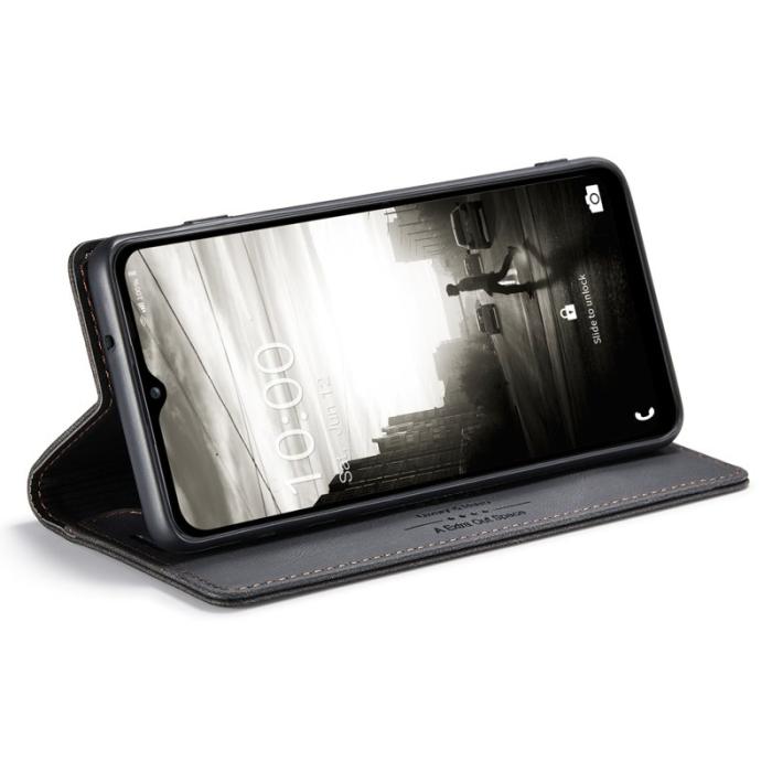 AUTSPACE - AUTSPACE Samsung Galaxy A34 Fodral - Äkta läder - Svart