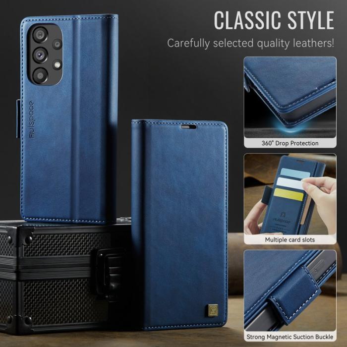 AUTSPACE - AUTSPACE Samsung Galaxy A53 5G Fodral Äkta läder - Blå