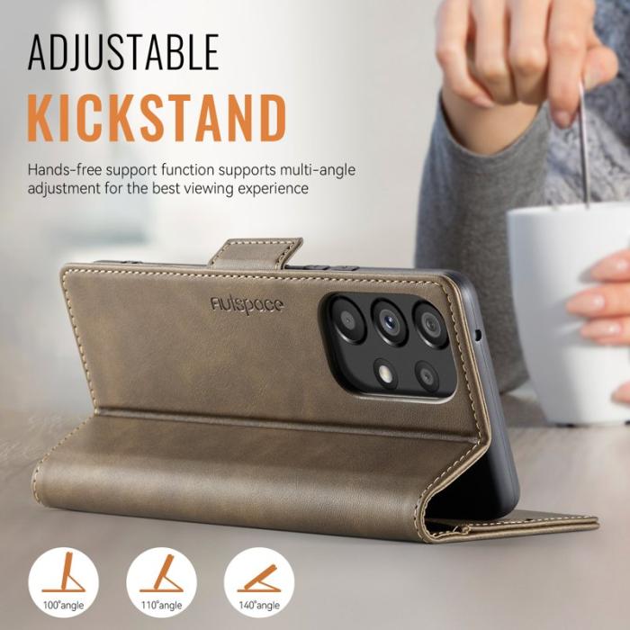 AUTSPACE - AUTSPACE Samsung Galaxy A53 5G Fodral Äkta läder - Brun