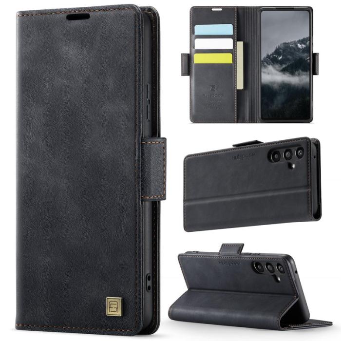 AUTSPACE - AUTSPACE Samsung Galaxy A54 5G Fodral - Äkta läder - Svart