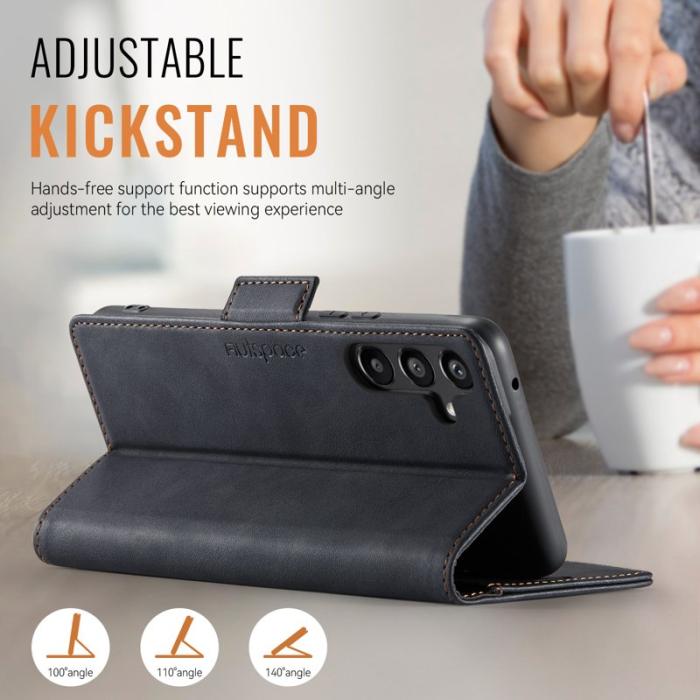 AUTSPACE - AUTSPACE Samsung Galaxy A54 5G Fodral - Äkta läder - Svart