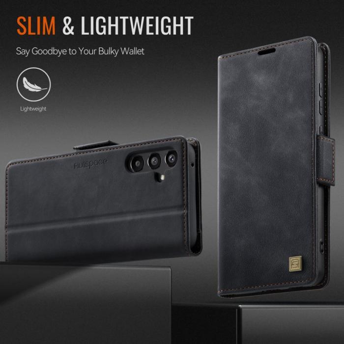 AUTSPACE - AUTSPACE Samsung Galaxy A55 5G Fodral Äkta läder - Svart