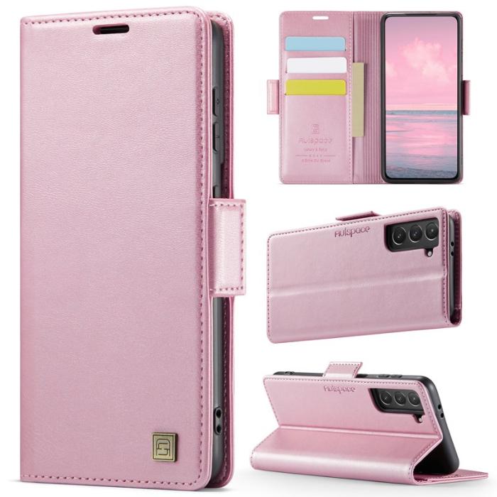 AUTSPACE - AUTSPACE Samsung Galaxy S21 5G Fodral Äkta läder - Rosa