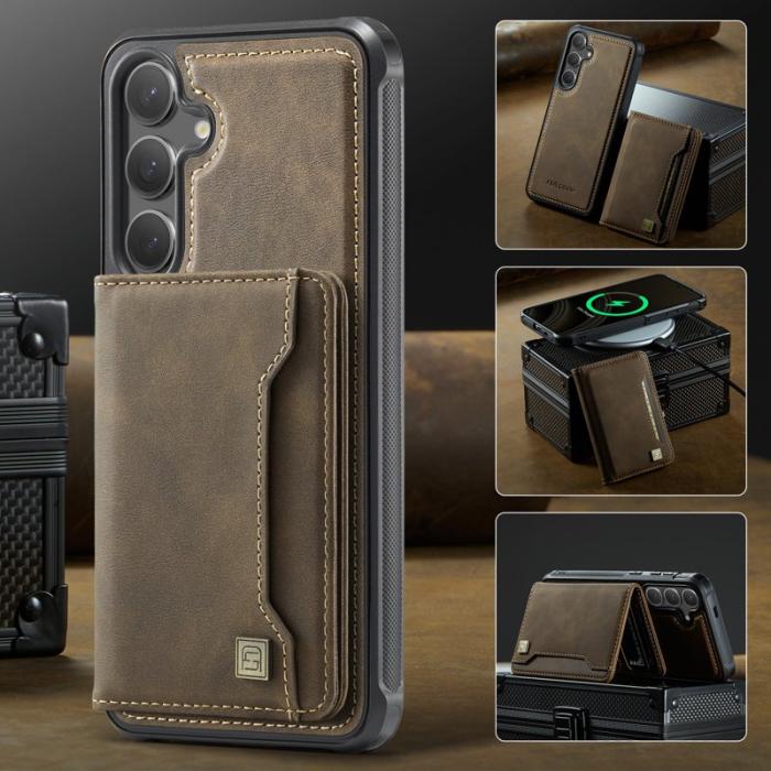 AUTSPACE - AUTSPACE Samsung Galaxy S24/S25 Fodral Äkta läder - Kaffe