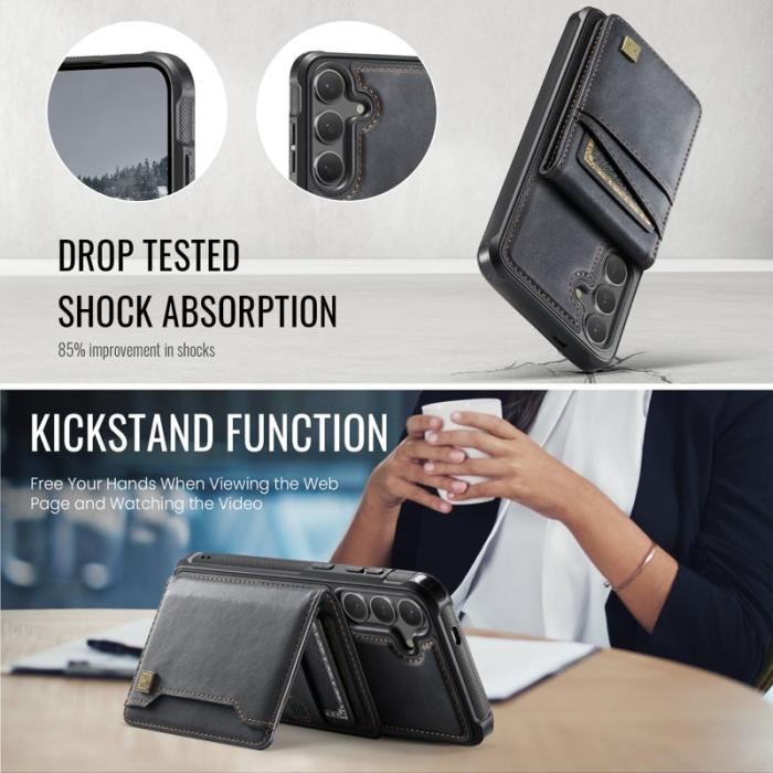 AUTSPACE - AUTSPACE Samsung Galaxy S24/S25 Fodral KonstLäder - Svart