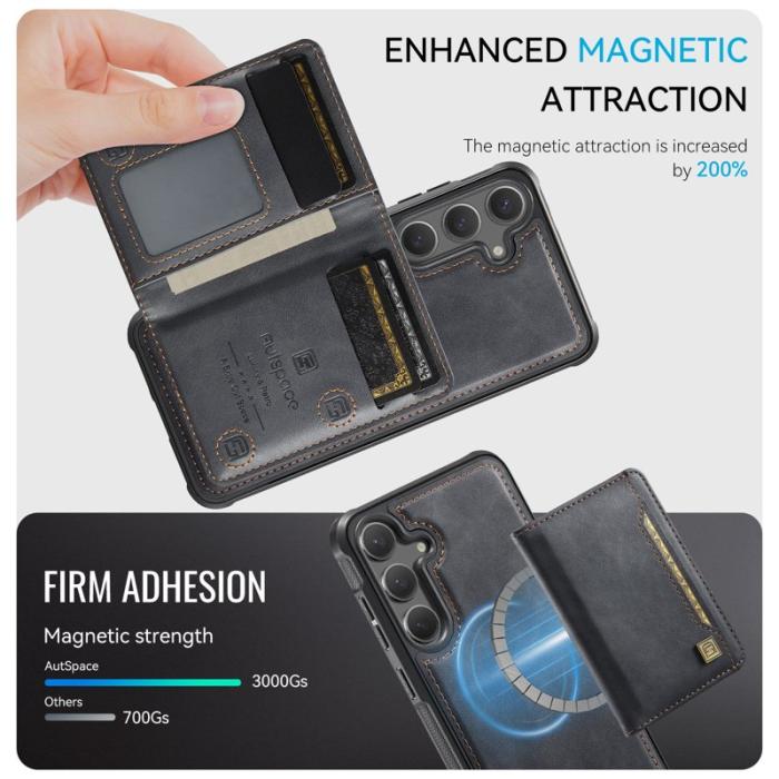 AUTSPACE - AUTSPACE Samsung Galaxy S24/S25 Fodral KonstLäder - Svart