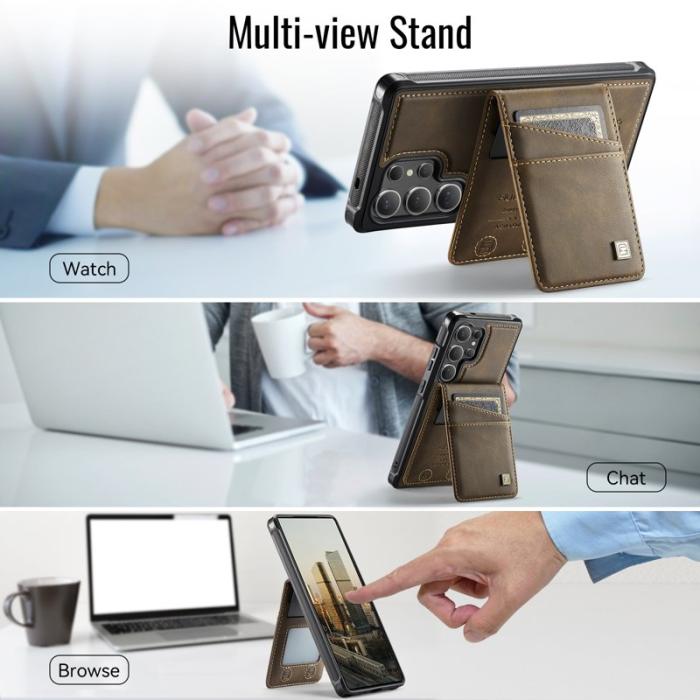 AUTSPACE - AUTSPACE Samsung Galaxy S24 Ultra Fodral Äkta läder - Kaffe