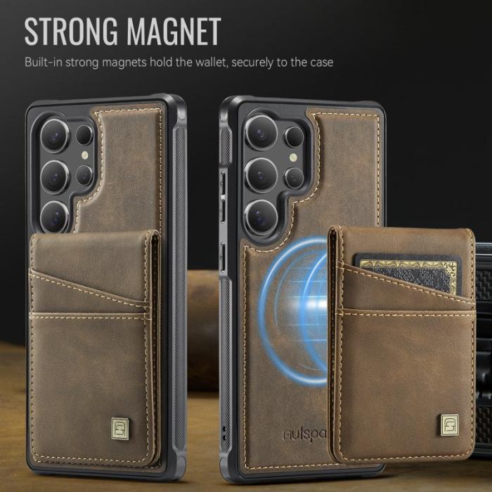 AUTSPACE - AUTSPACE Samsung Galaxy S24 Ultra Fodral Äkta läder - Kaffe