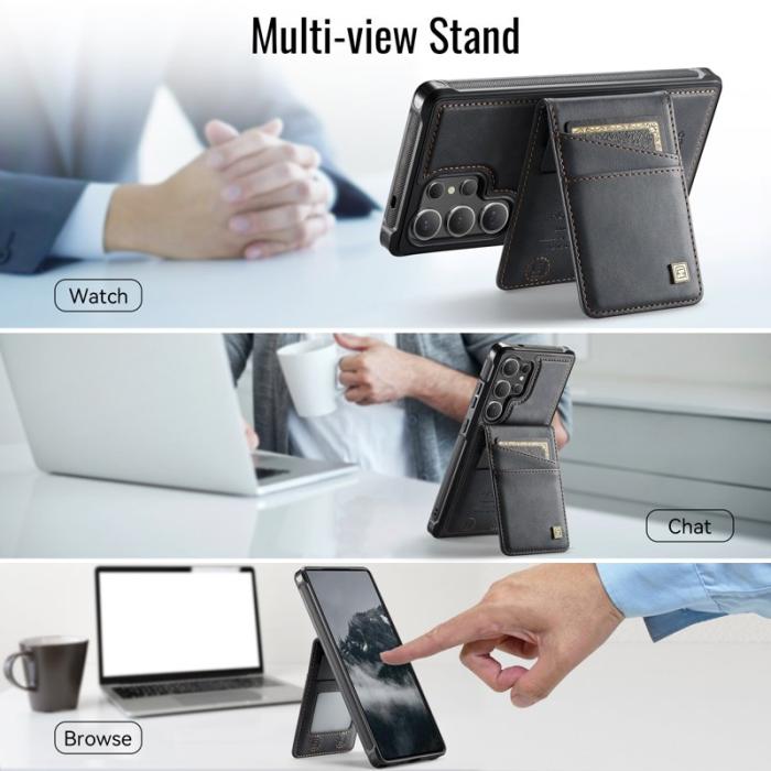 AUTSPACE - AUTSPACE Samsung Galaxy S24 Ultra Fodral Äkta läder - Svart