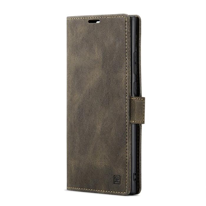 AUTSPACE - AUTSPACE Samsung Galaxy S24 Ultra Wallet Fodral Äkta läder - Kaffe