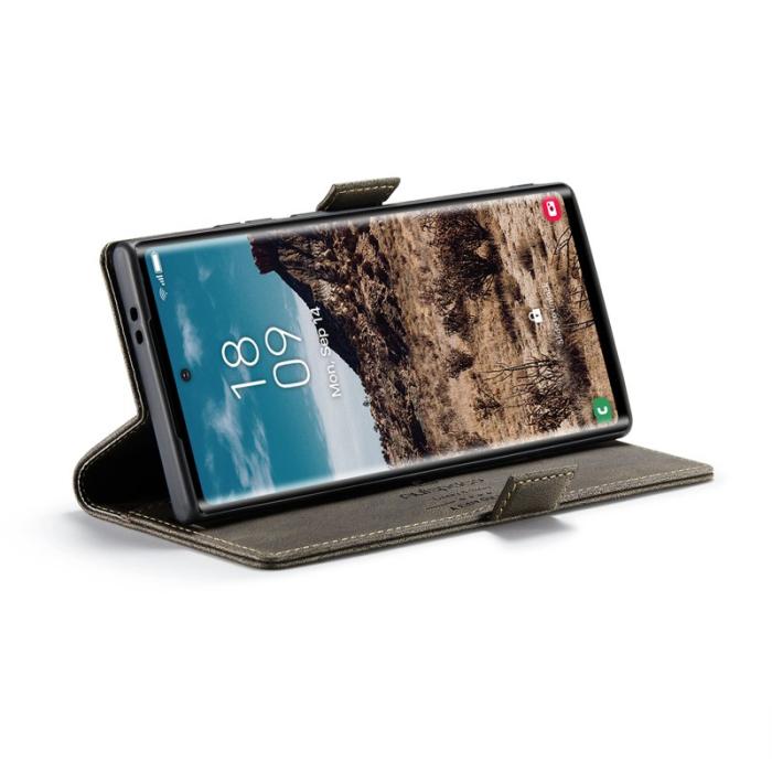 AUTSPACE - AUTSPACE Samsung Galaxy S24 Ultra Wallet Fodral Äkta läder - Kaffe