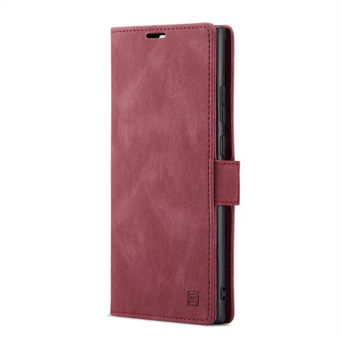 AUTSPACE - AUTSPACE Samsung Galaxy S24 Ultra Wallet Fodral Äkta läder - Röd