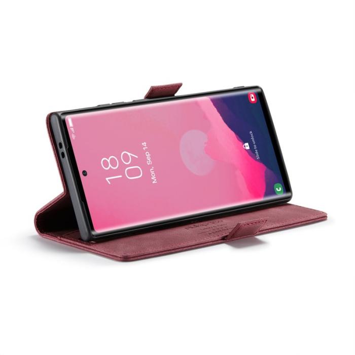 AUTSPACE - AUTSPACE Samsung Galaxy S24 Ultra Wallet Fodral Äkta läder - Röd