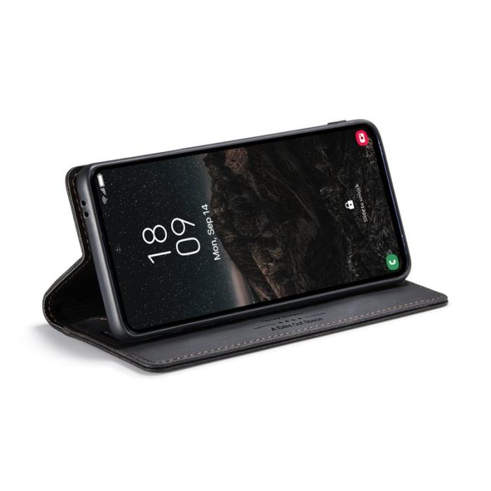 AUTSPACE - AUTSPACE Samsung Galaxy S24+ Wallet Fodral Äkta läder - Svart