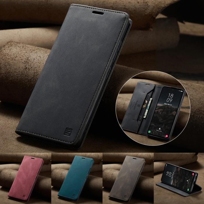 AUTSPACE - AUTSPACE Samsung Galaxy S24+ Wallet Fodral Äkta läder - Svart