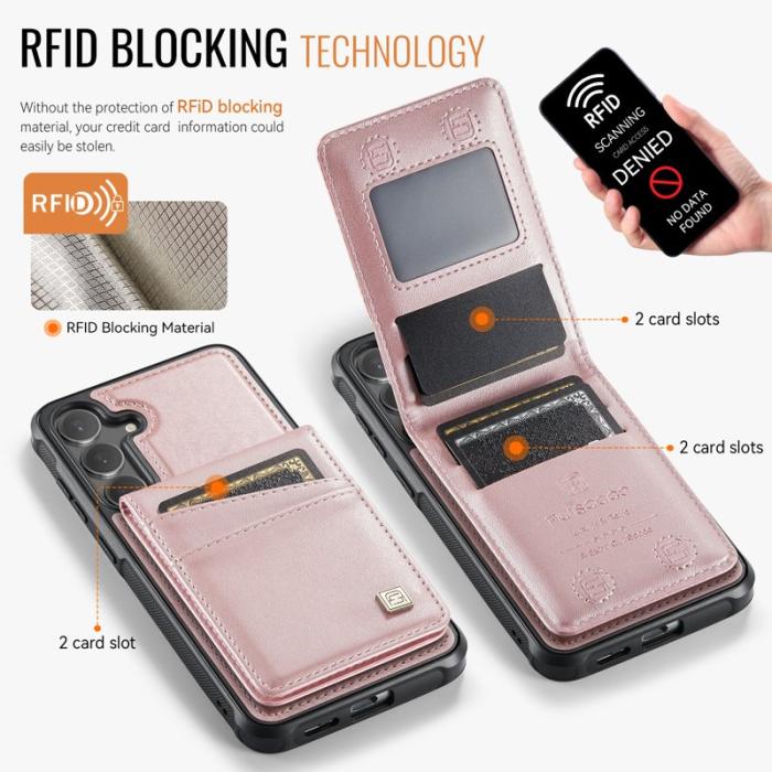 AUTSPACE - AUTSPACE Samsung Galaxy S25/F24 Fodral Äkta läder - Roséguld