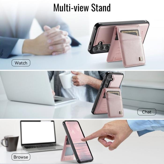 AUTSPACE - AUTSPACE Samsung Galaxy S25/F24 Fodral Äkta läder - Roséguld