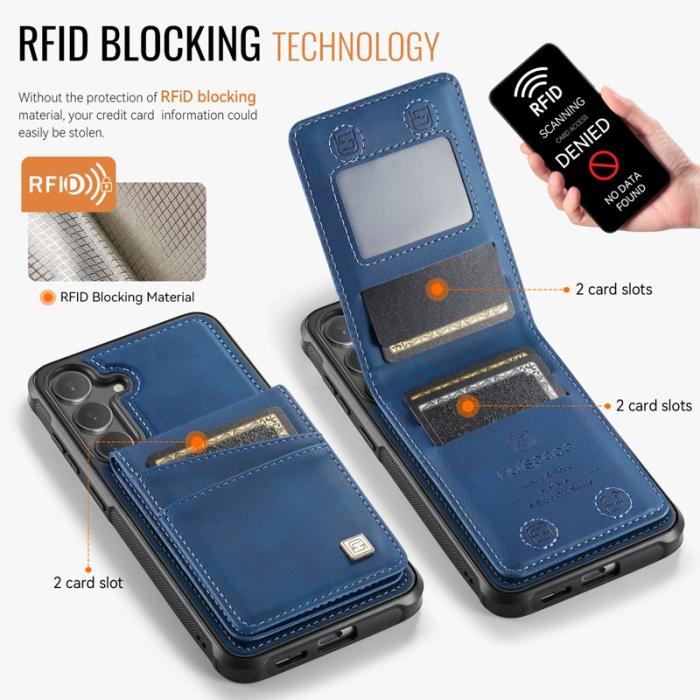 AUTSPACE - AUTSPACE Samsung Galaxy S25+ Fodral Äkta läder - Blå