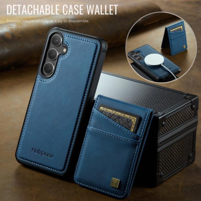 AUTSPACE - AUTSPACE Samsung Galaxy S25+ Fodral Äkta läder - Blå