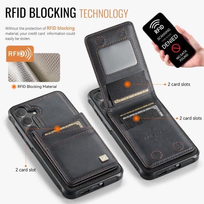 AUTSPACE - AUTSPACE Samsung Galaxy S25+ Fodral Äkta läder - Svart