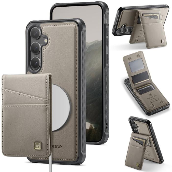 AUTSPACE - AUTSPACE Samsung Galaxy S25+ / S24+ Fodral Äkta läder - Grå