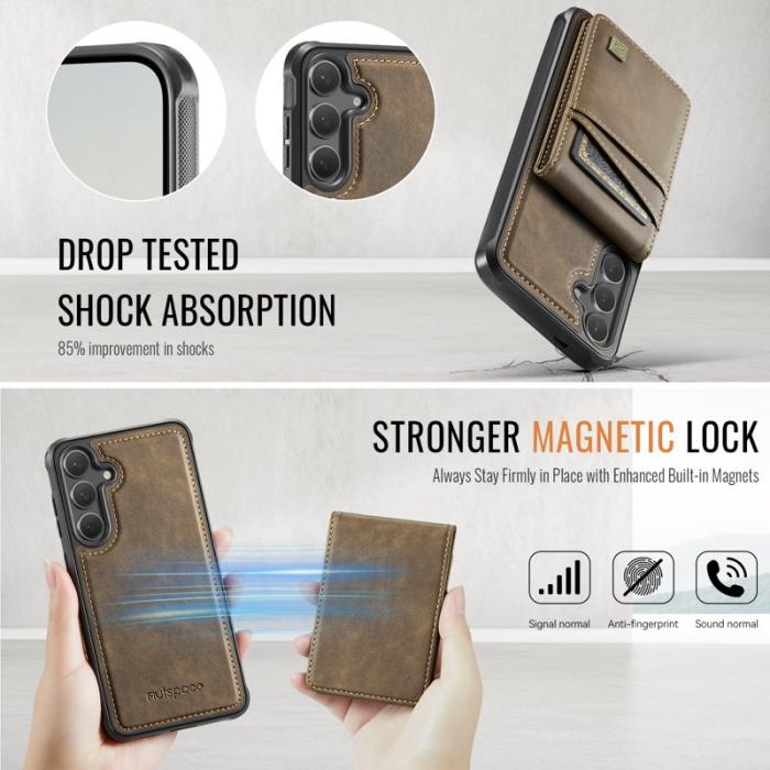 AUTSPACE - AUTSPACE Samsung Galaxy S25/S24 Fodral Äkta läder - Kaffe