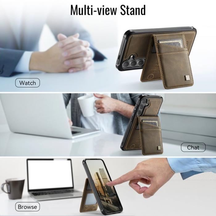 AUTSPACE - AUTSPACE Samsung Galaxy S25/S24 Fodral Äkta läder - Kaffe