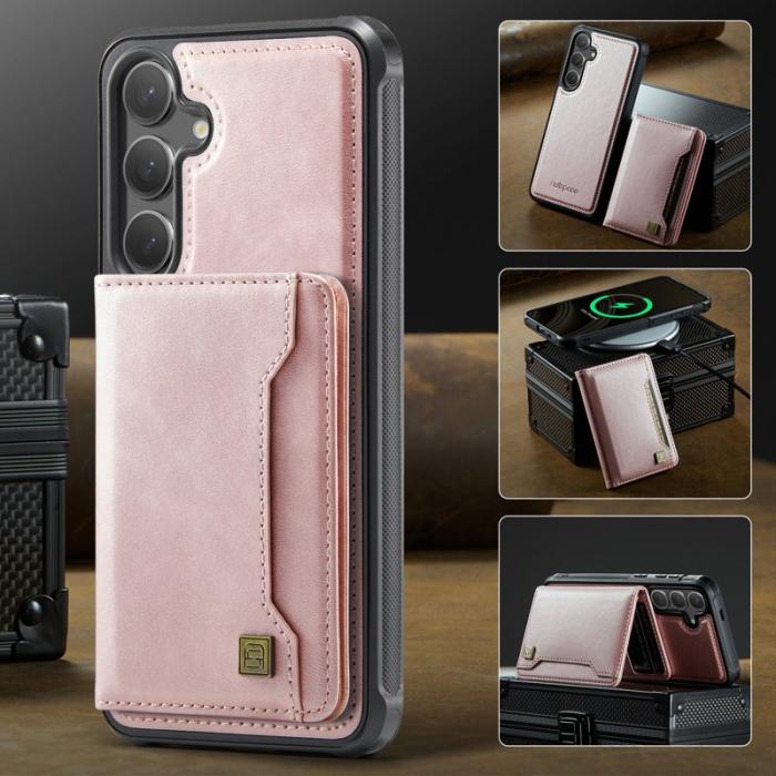 AUTSPACE - AUTSPACE Samsung Galaxy S25+ / S24+ Fodral Äkta läder - Roséguld