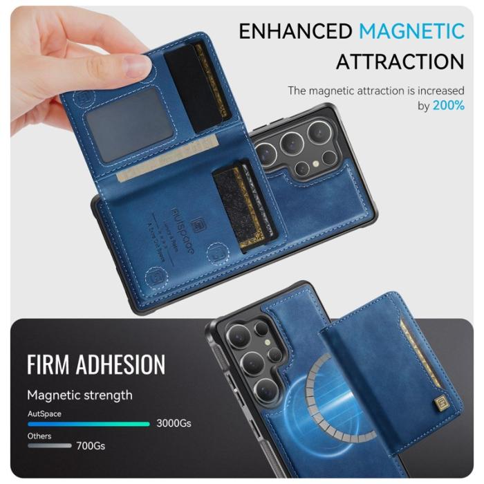 AUTSPACE - AUTSPACE Samsung Galaxy S25 Ultra Fodral Äkta läder - Blå
