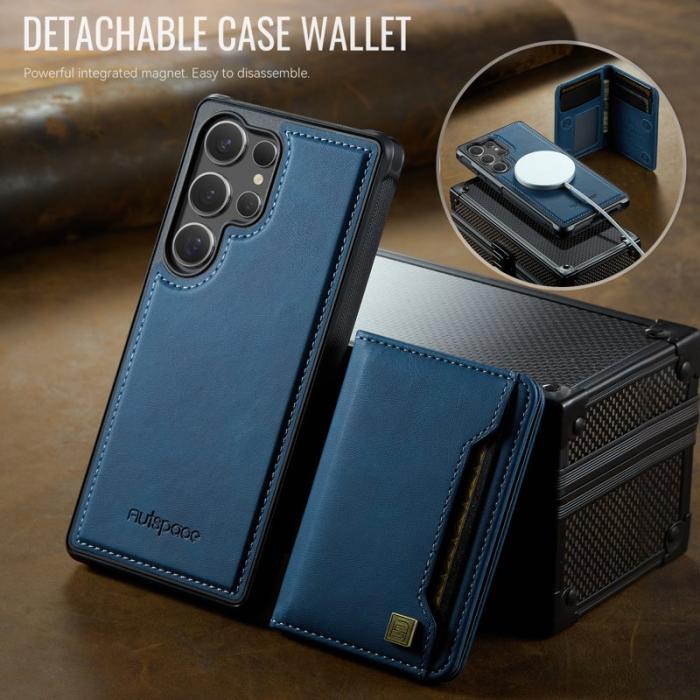 AUTSPACE - AUTSPACE Samsung Galaxy S25 Ultra Fodral Äkta läder - Blå