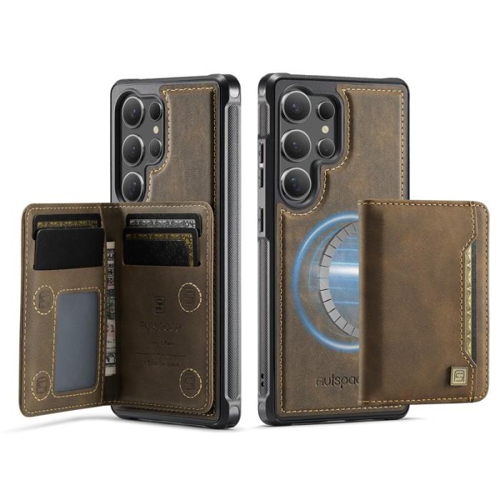 AUTSPACE - AUTSPACE Samsung Galaxy S25 Ultra Fodral Äkta läder - Kaffe