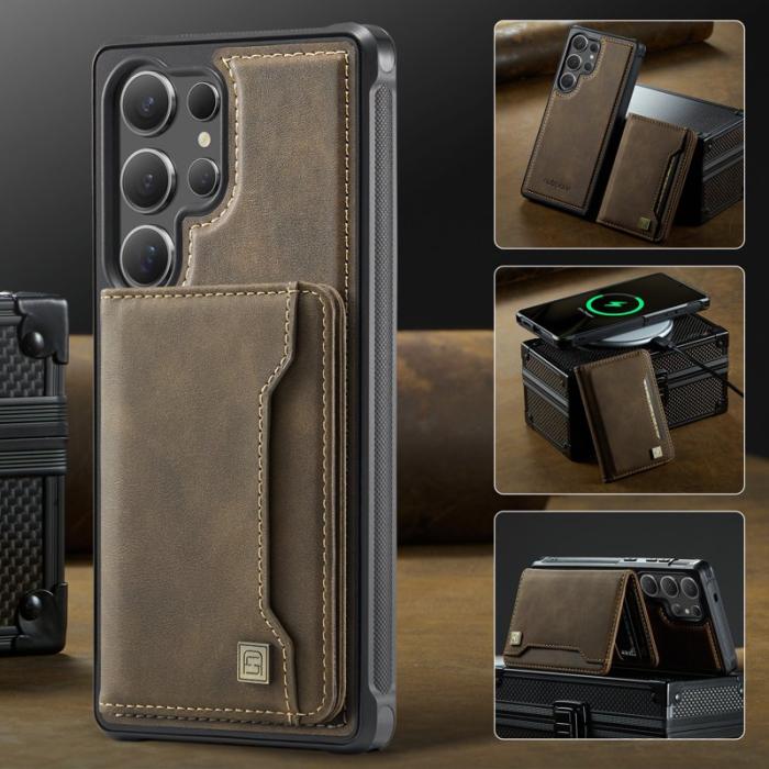 AUTSPACE - AUTSPACE Samsung Galaxy S25 Ultra Fodral Äkta läder - Kaffe