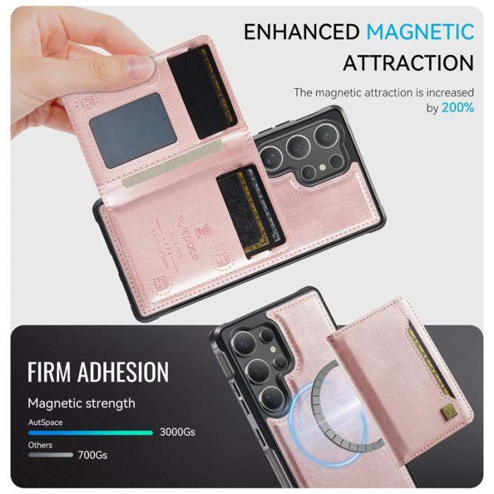 AUTSPACE - AUTSPACE Samsung Galaxy S25 Ultra Fodral Äkta läder - Roséguld