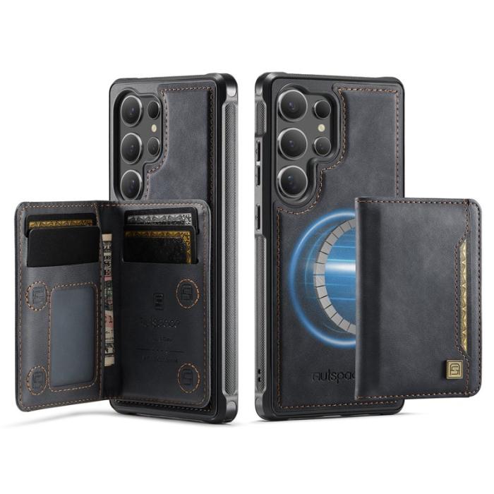 AUTSPACE - AUTSPACE Samsung Galaxy S25 Ultra Fodral Äkta läder - Svart