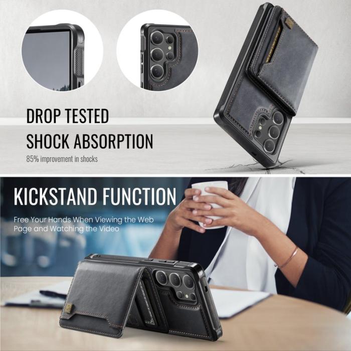 AUTSPACE - AUTSPACE Samsung Galaxy S25 Ultra Fodral Äkta läder - Svart