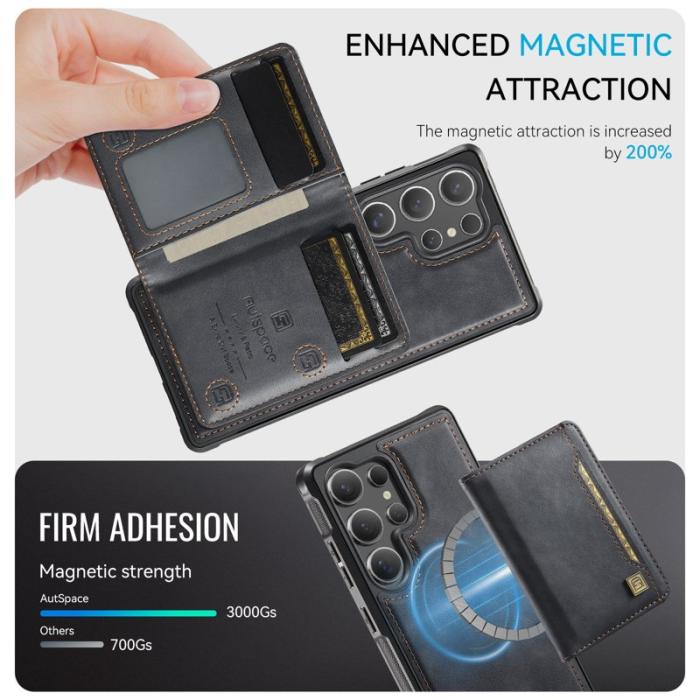 AUTSPACE - AUTSPACE Samsung Galaxy S25 Ultra Fodral Äkta läder - Svart