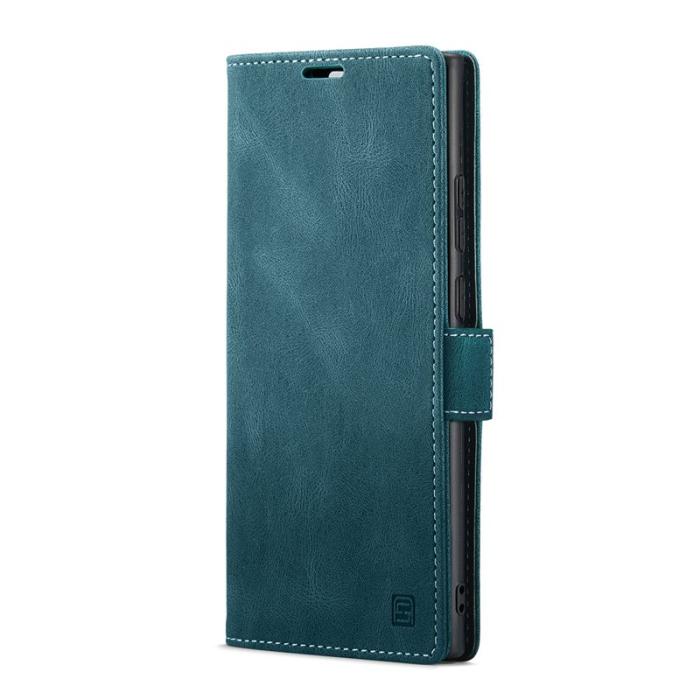 AUTSPACE - AUTSPACE Samsung Galaxy S25 Ultra Wallet Fodral Äkta läder - Blå