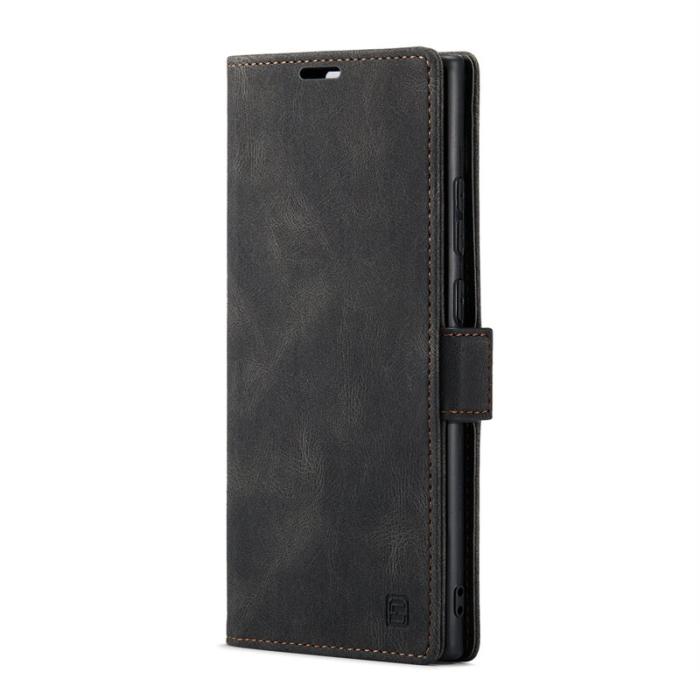 AUTSPACE - AUTSPACE Samsung Galaxy S25 Ultra Wallet Fodral Äkta läder - Svart