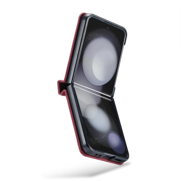 AUTSPACE - AUTSPACE Samsung Galaxy Z Flip5 Fodral Äkta läder - Röd