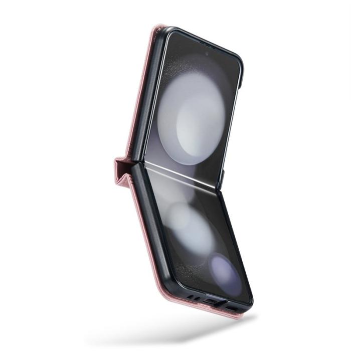 AUTSPACE - AUTSPACE Samsung Galaxy Z Flip5 Fodral Äkta läder - Rosa